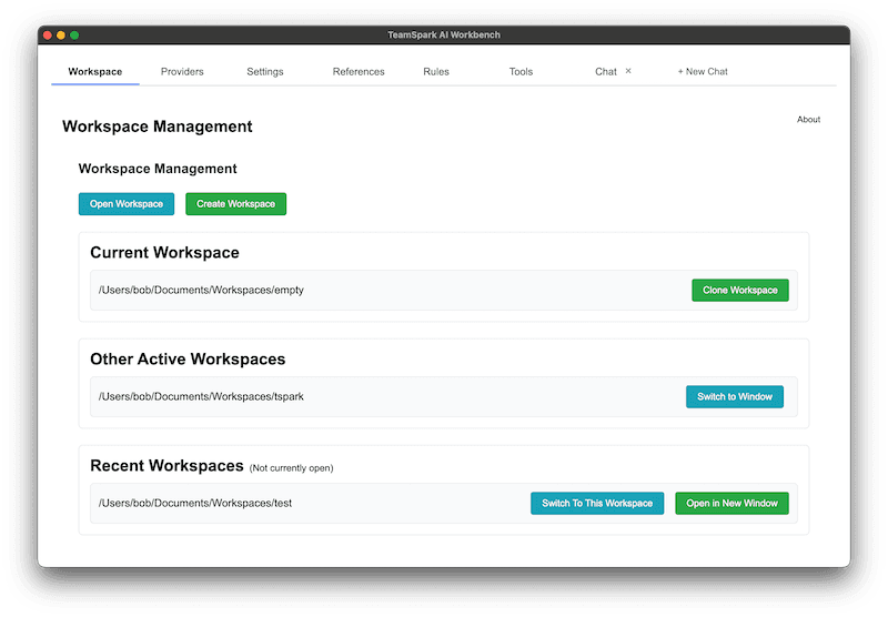 Workspace Screenshot